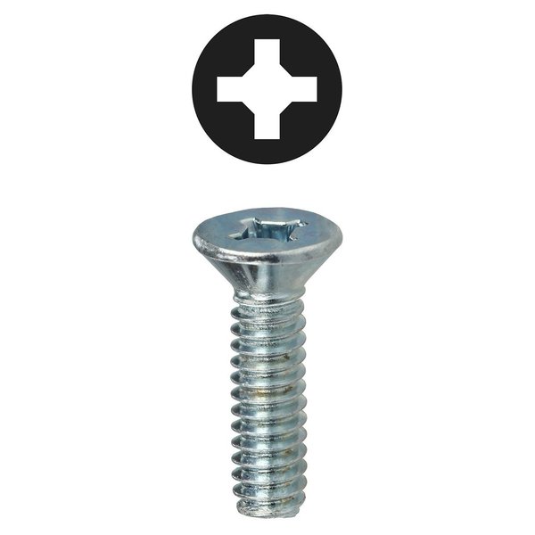 L.H. Dottie #8-32 x 1/2 in Combination Phillips/Square Flat Machine Screw, Zinc Plated Carbon Steel, 100 PK FMDD83212